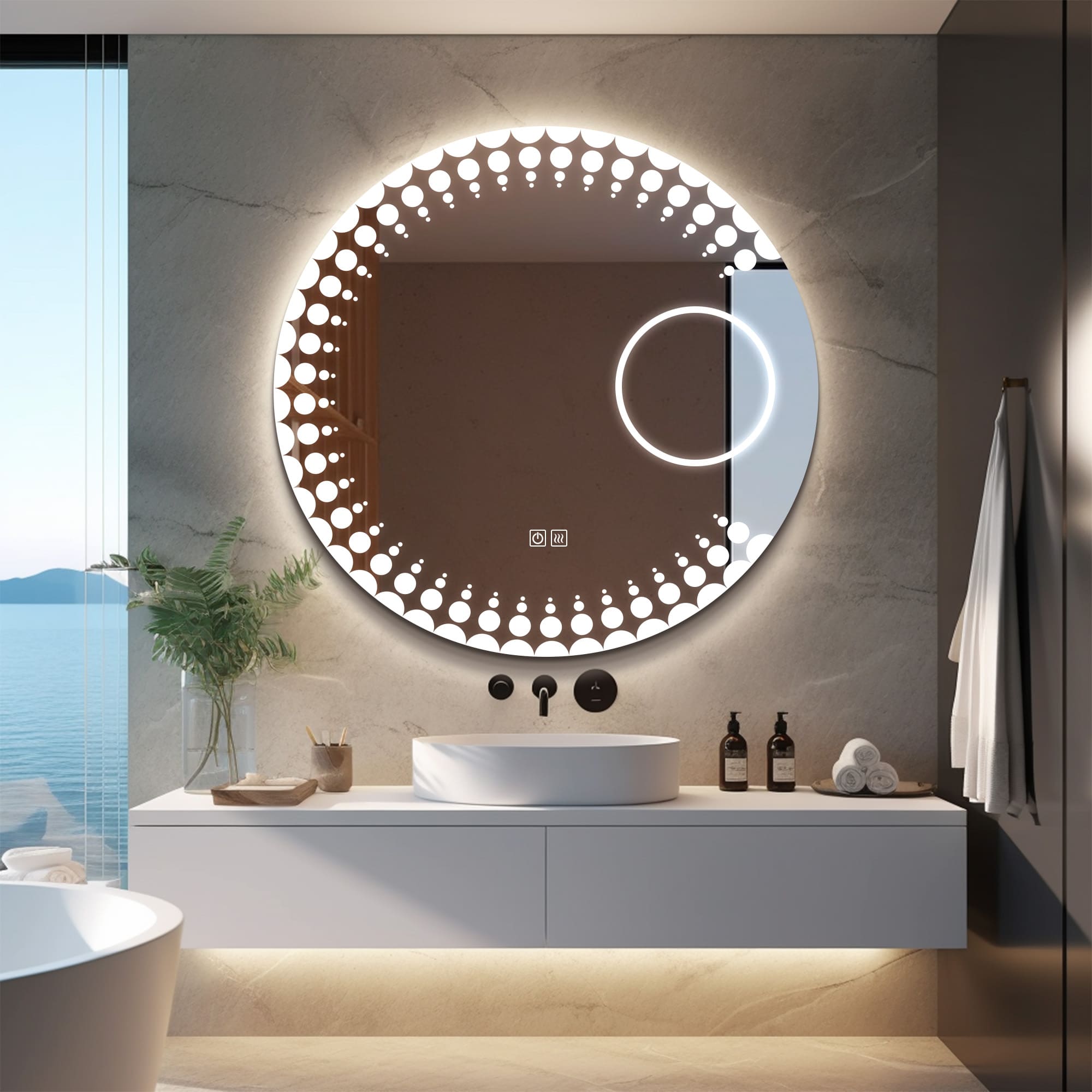 Large Custom LED Mirrors for Bathroom