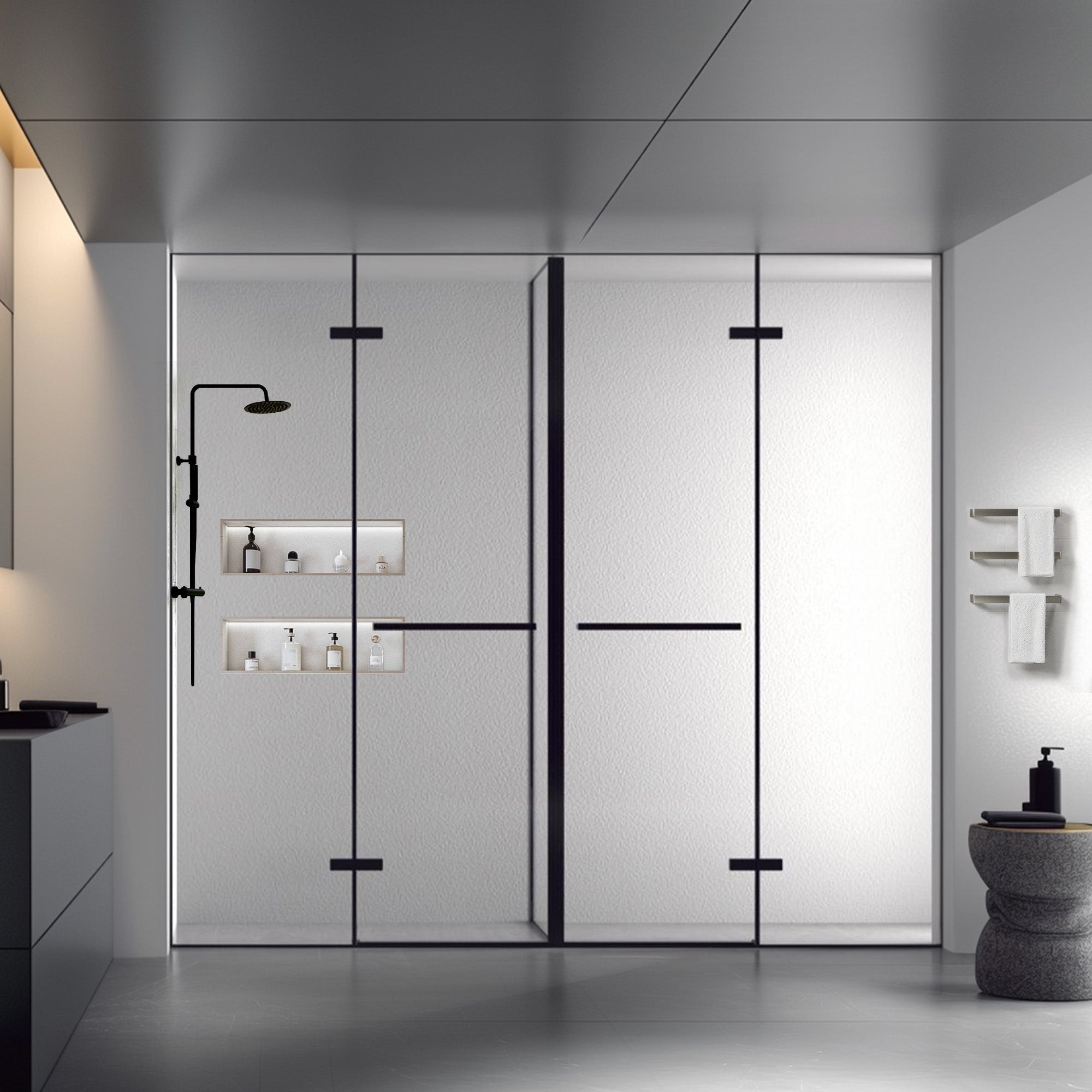 CLARION Customize Corner Shower Door with Ultra Clear Glass