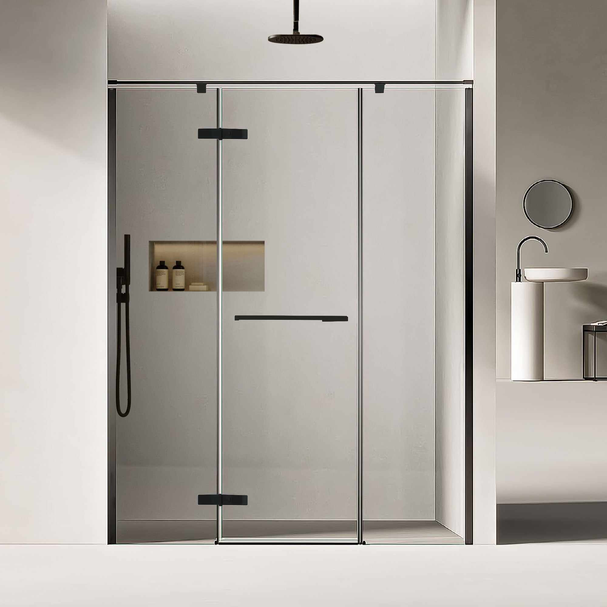 LUXORA Customize Corner Shower Door with Ultra Clear Glass