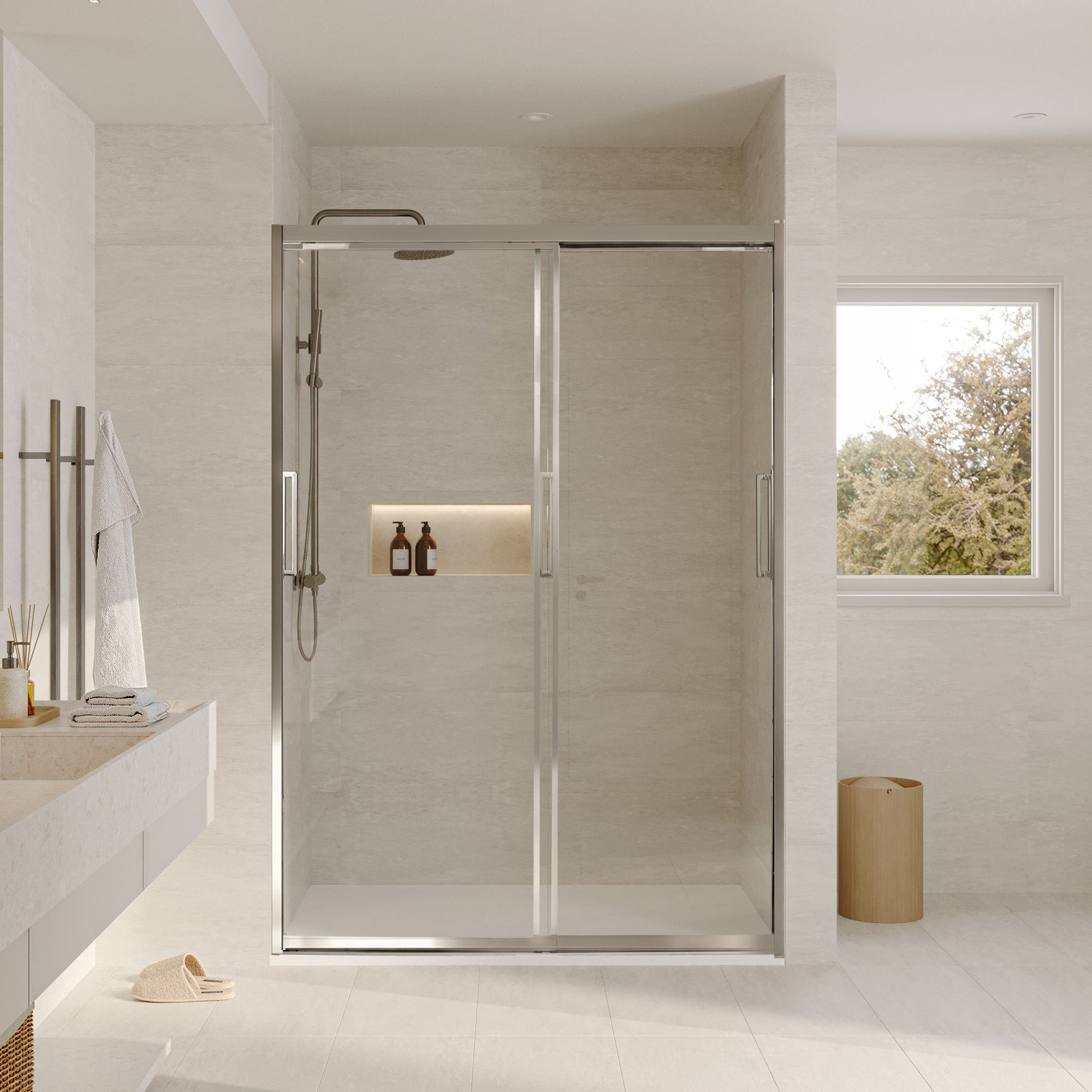 PHANTOM Customize Corner Shower Door with Ultra Clear Glass