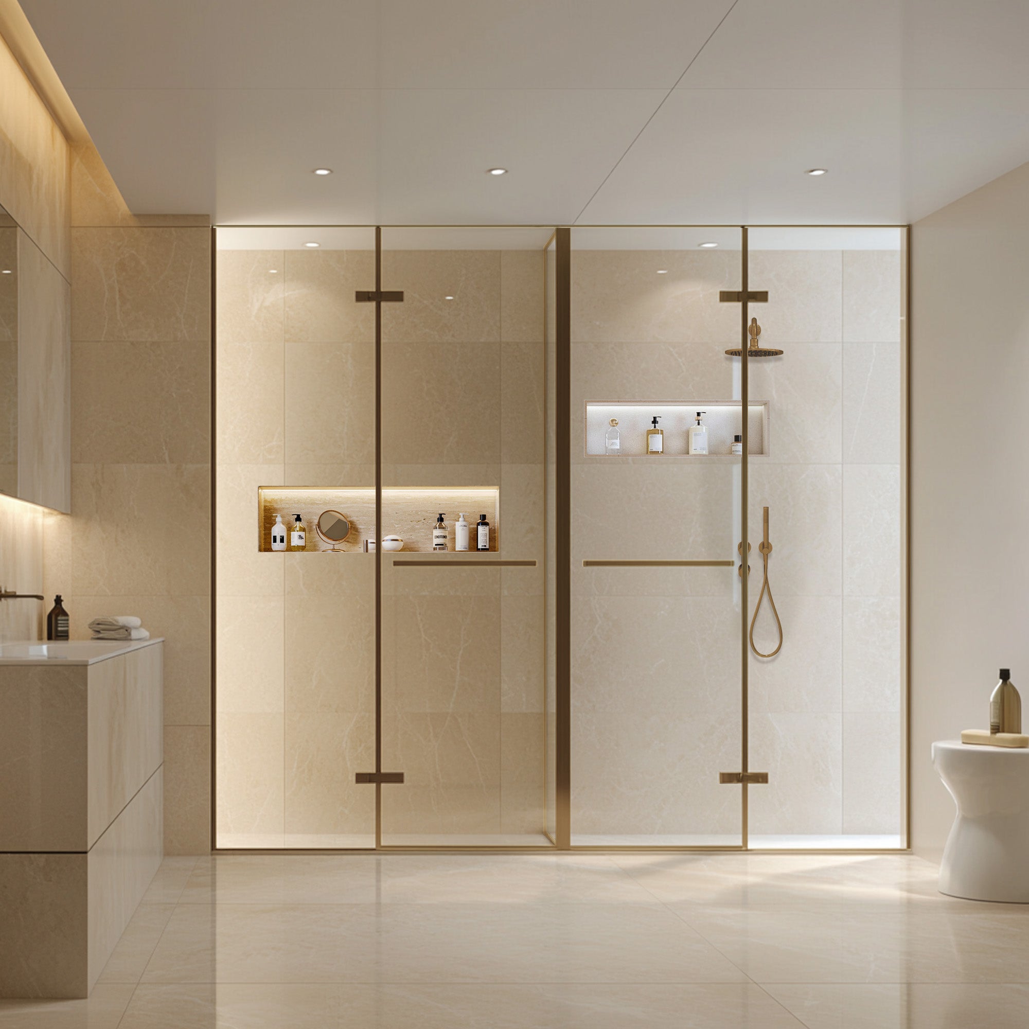 CLARION Customize Corner Shower Door with Ultra Clear Glass