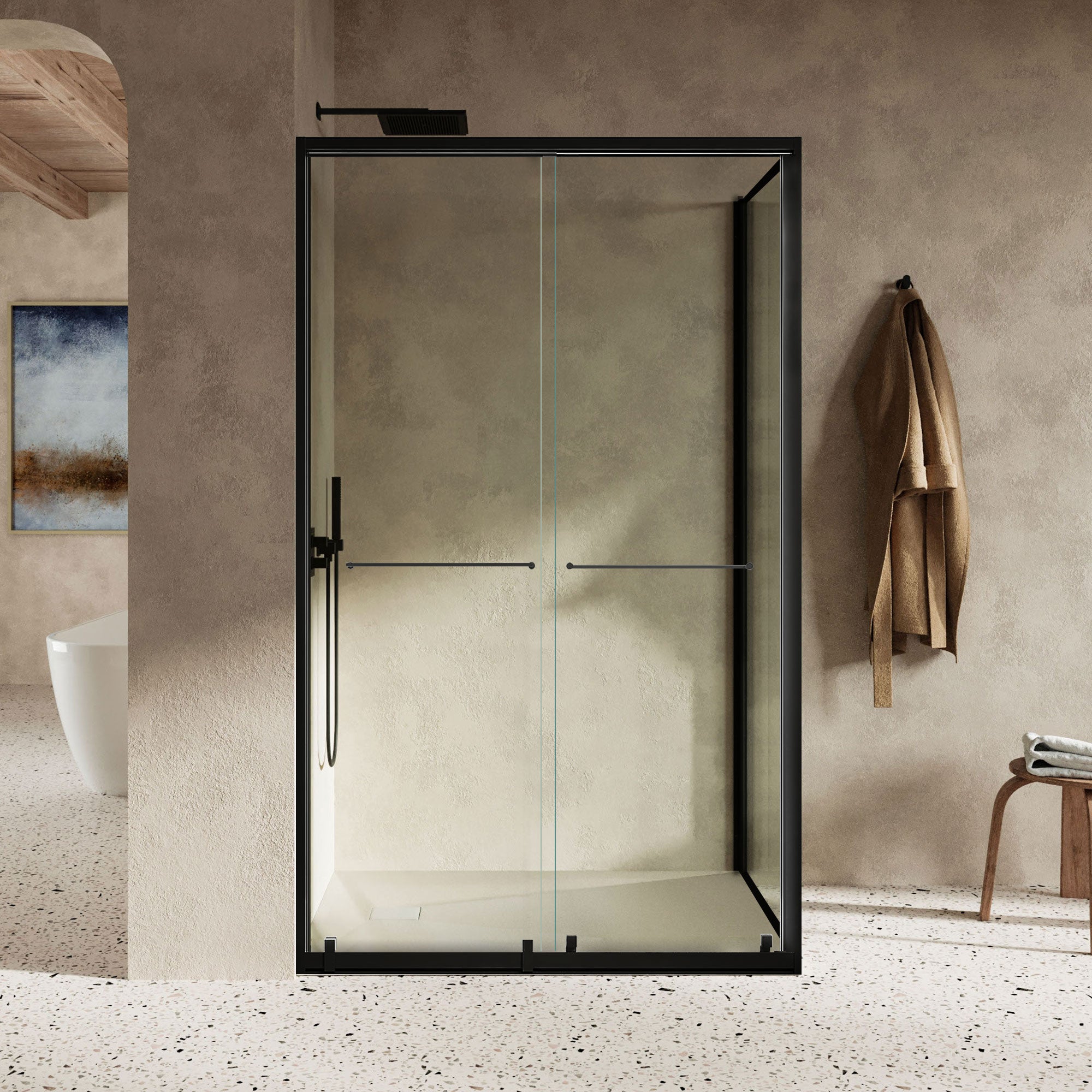 ETHEREAL Customize Corner Shower Door with Ultra Clear Glass