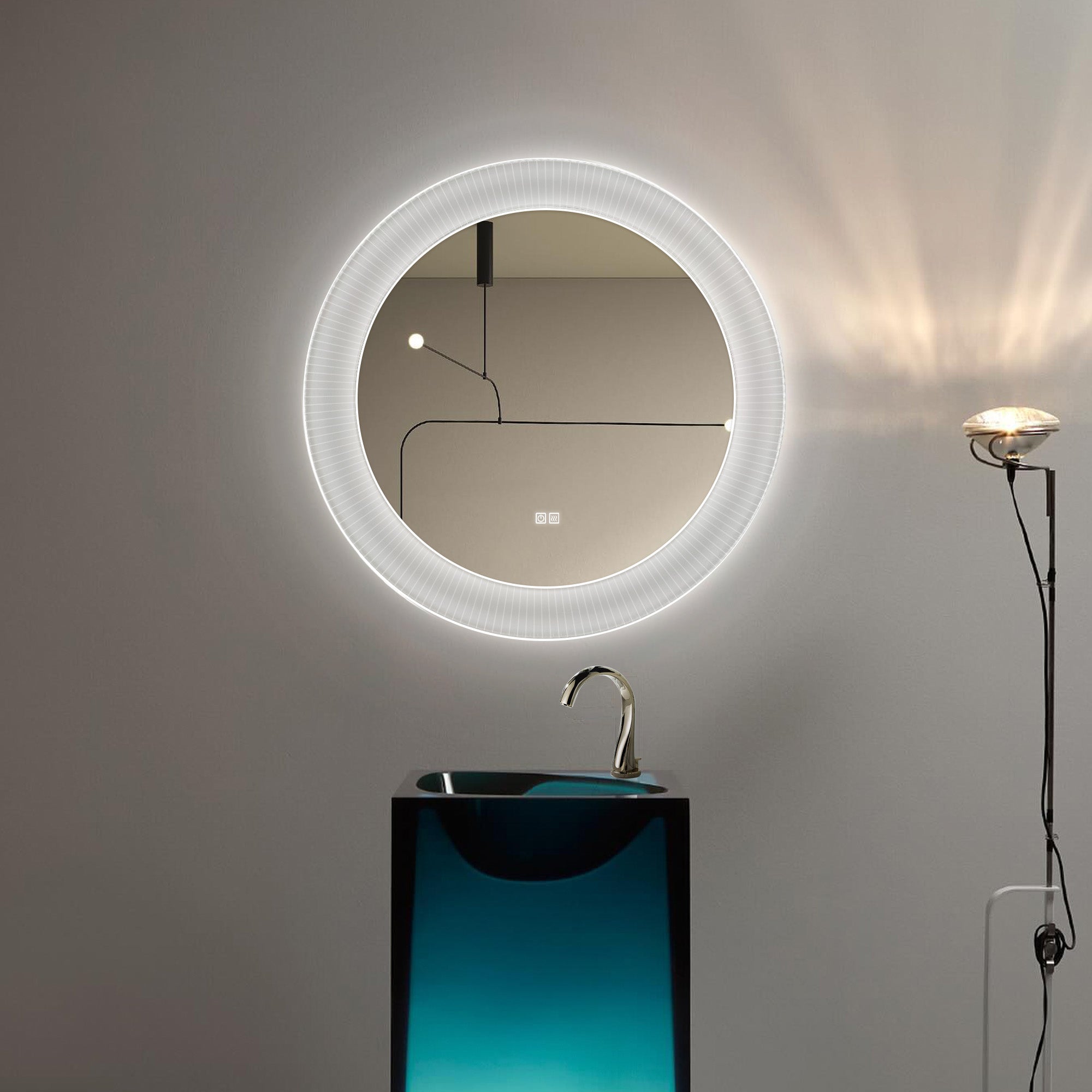 JUNO Round Custom LED Mirror with Acrylic Frame