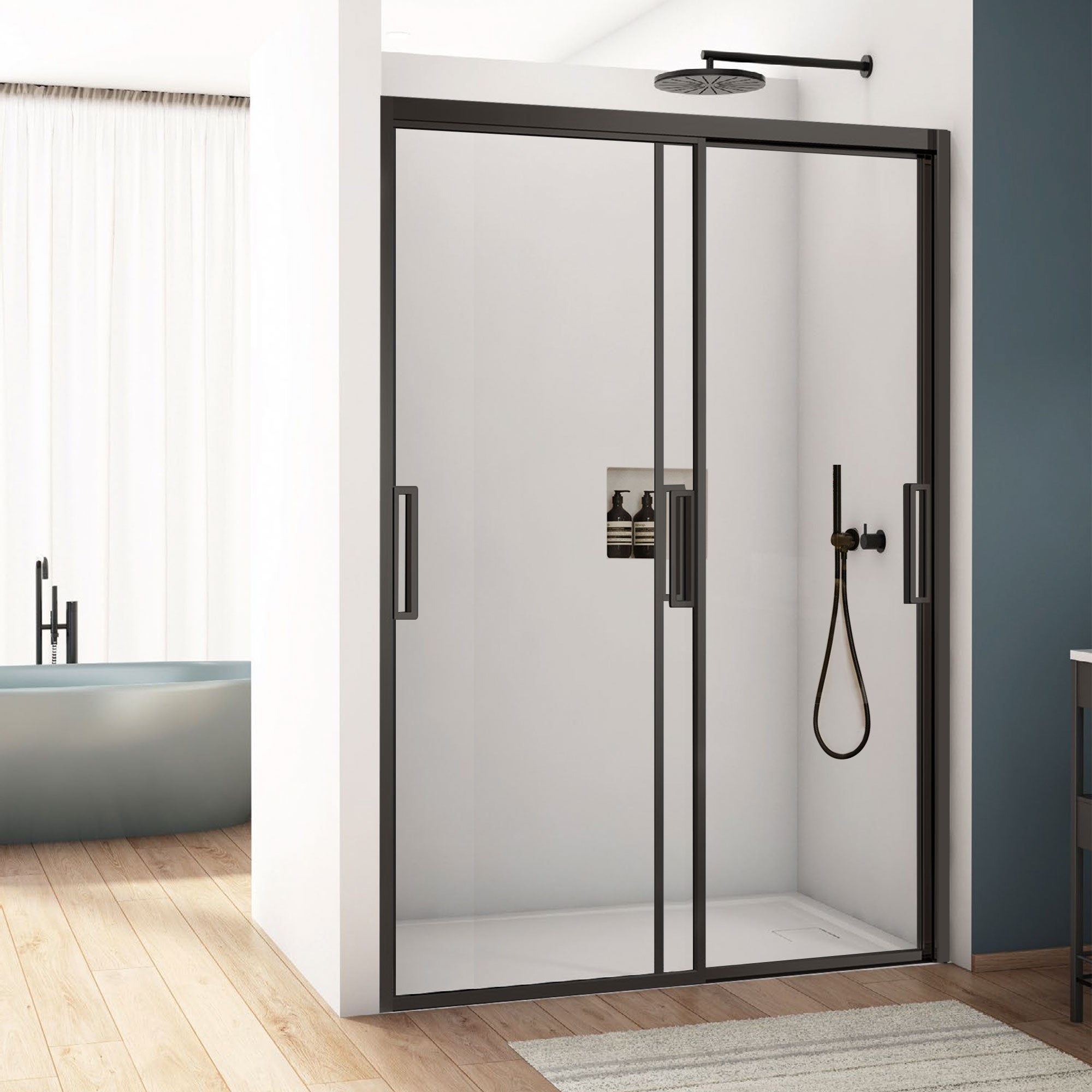 PHANTOM Customize Corner Shower Door with Ultra Clear Glass