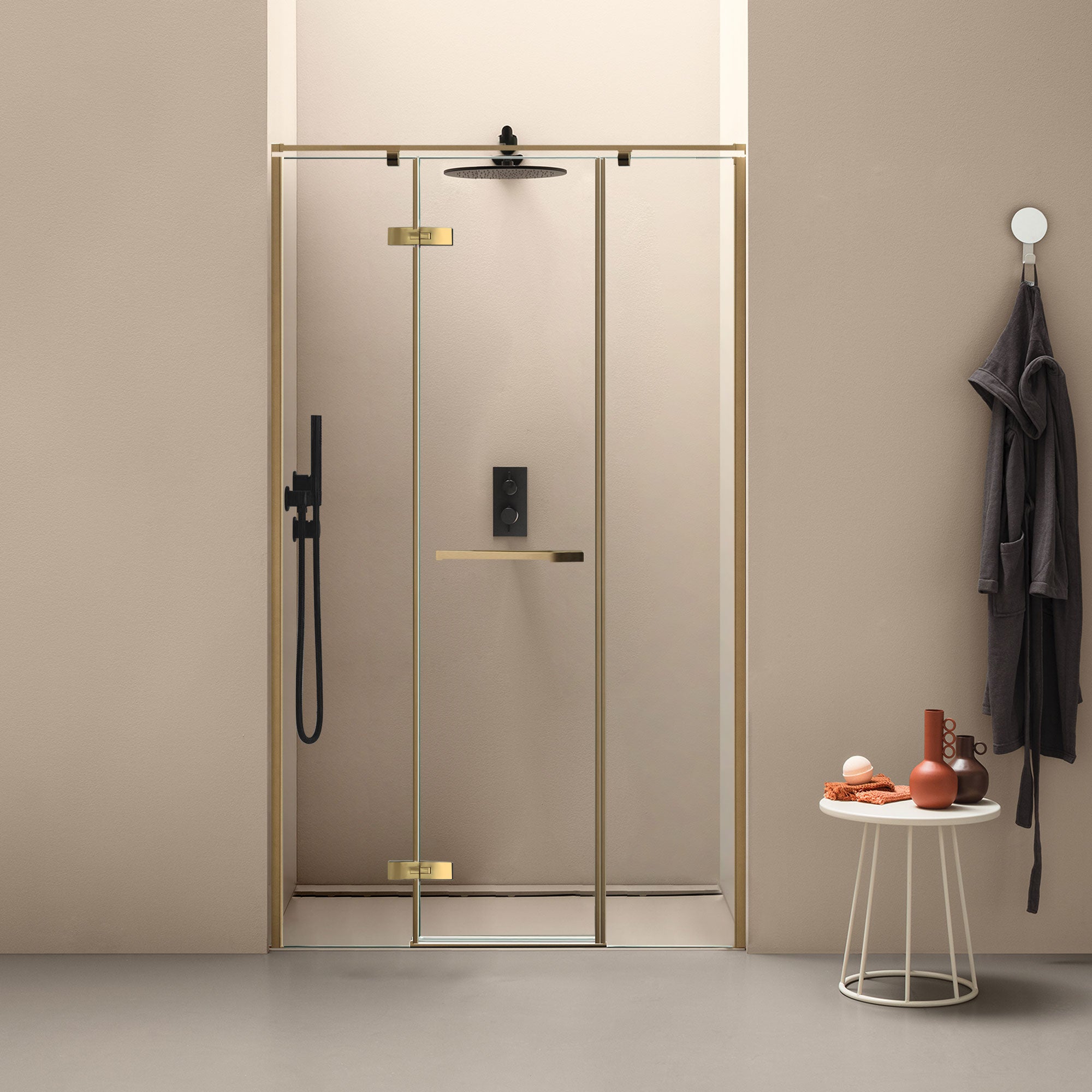 LUXORA Customize Corner Shower Door with Ultra Clear Glass