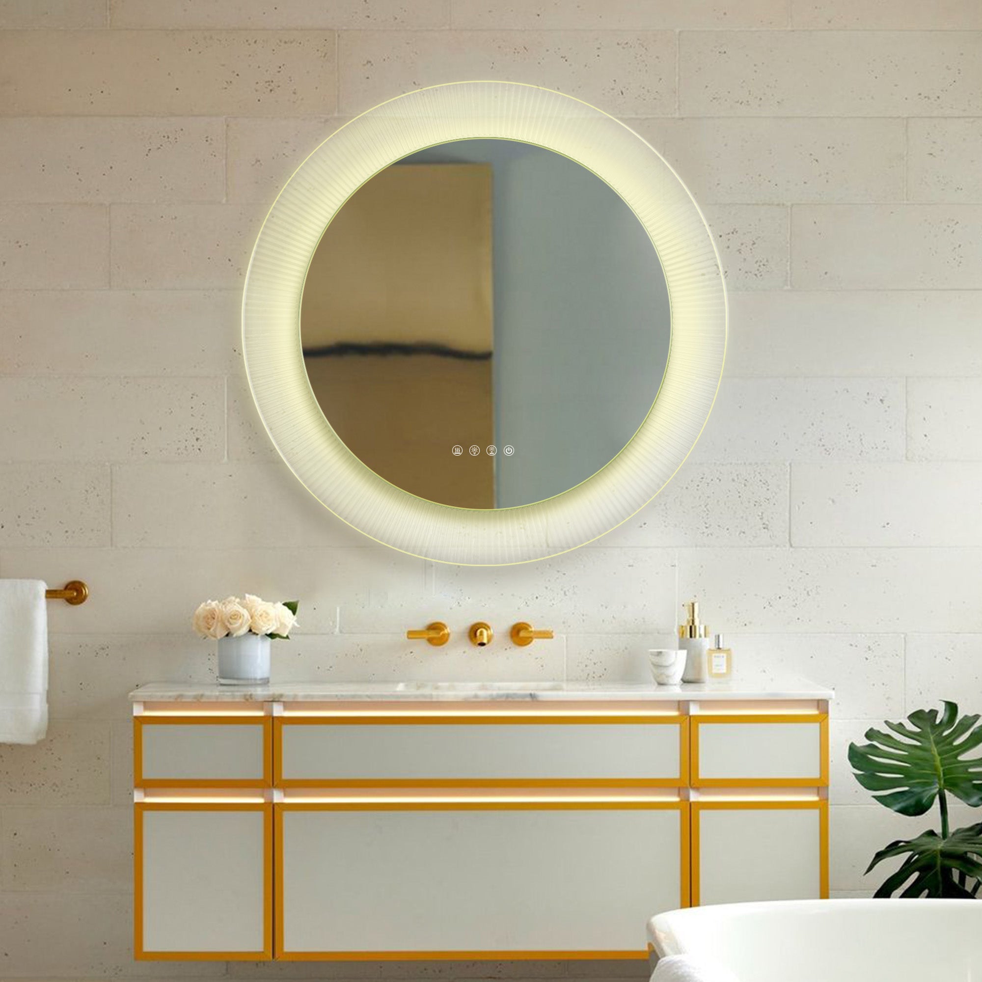 ARCTURUS Round Custom LED Mirror with Acrylic Backlight