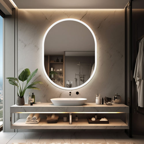 Elegant & Versatile Oval LED Mirrors - Inyouths