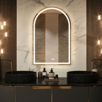 IYRA Arched Custom LED Mirror with Frosted Panel