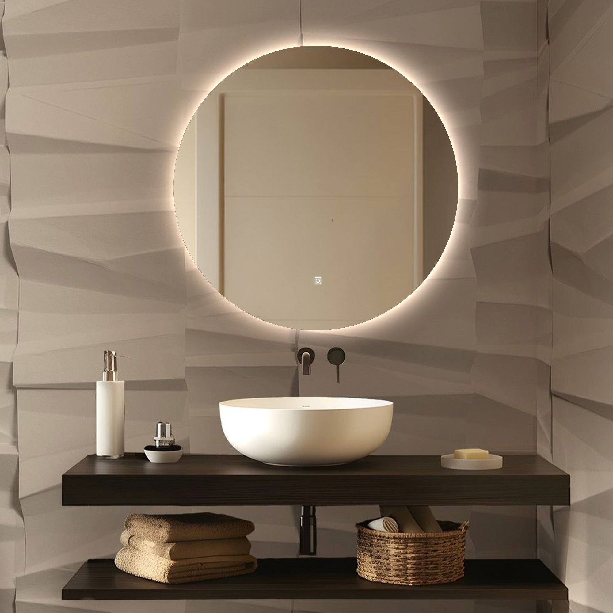 34" 36" JUPITER Round LED Mirror with Backlight