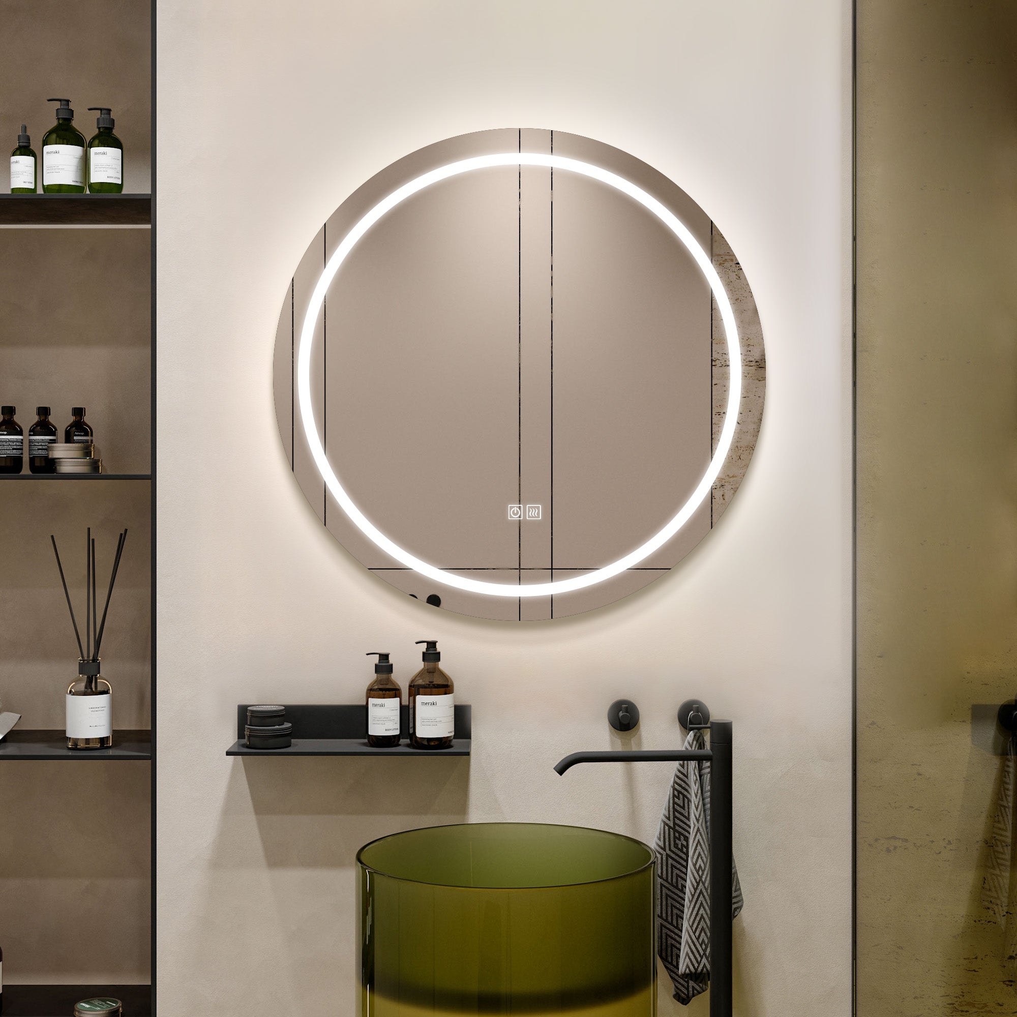 MERCURY Round Custom LED Mirror with Backlight