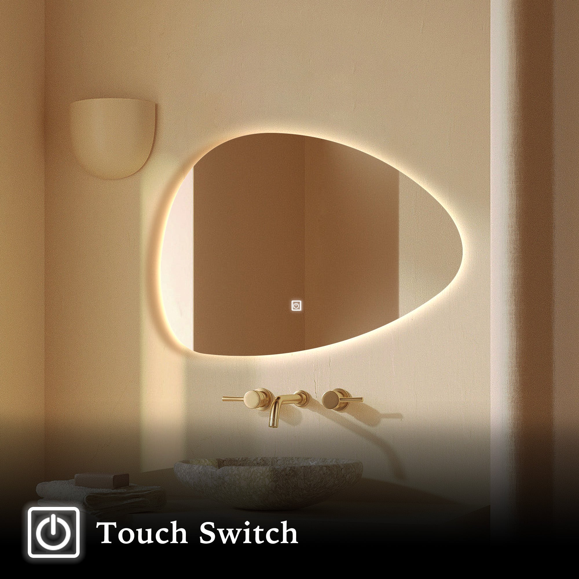 52"*34" NARVI Irregular LED Mirror with Backlight