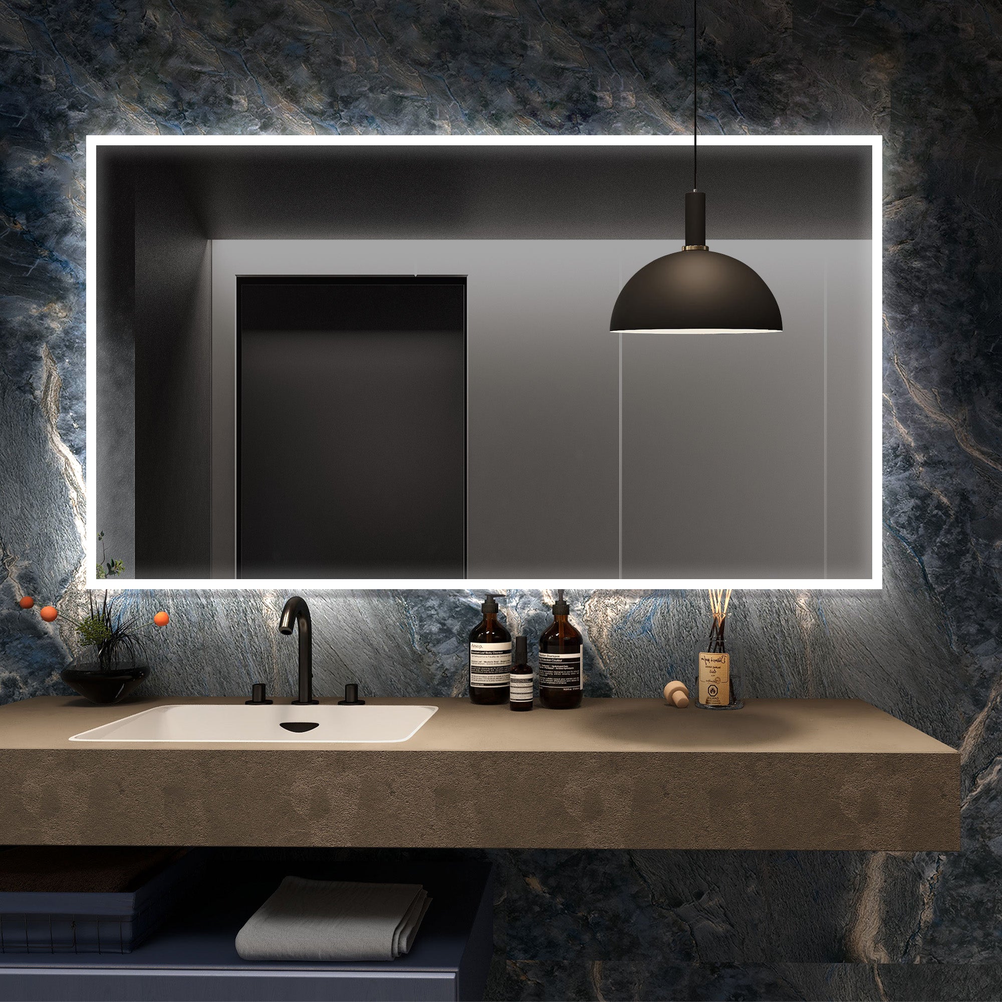 NEPTUNE Custom LED Mirror with Edge Frosted