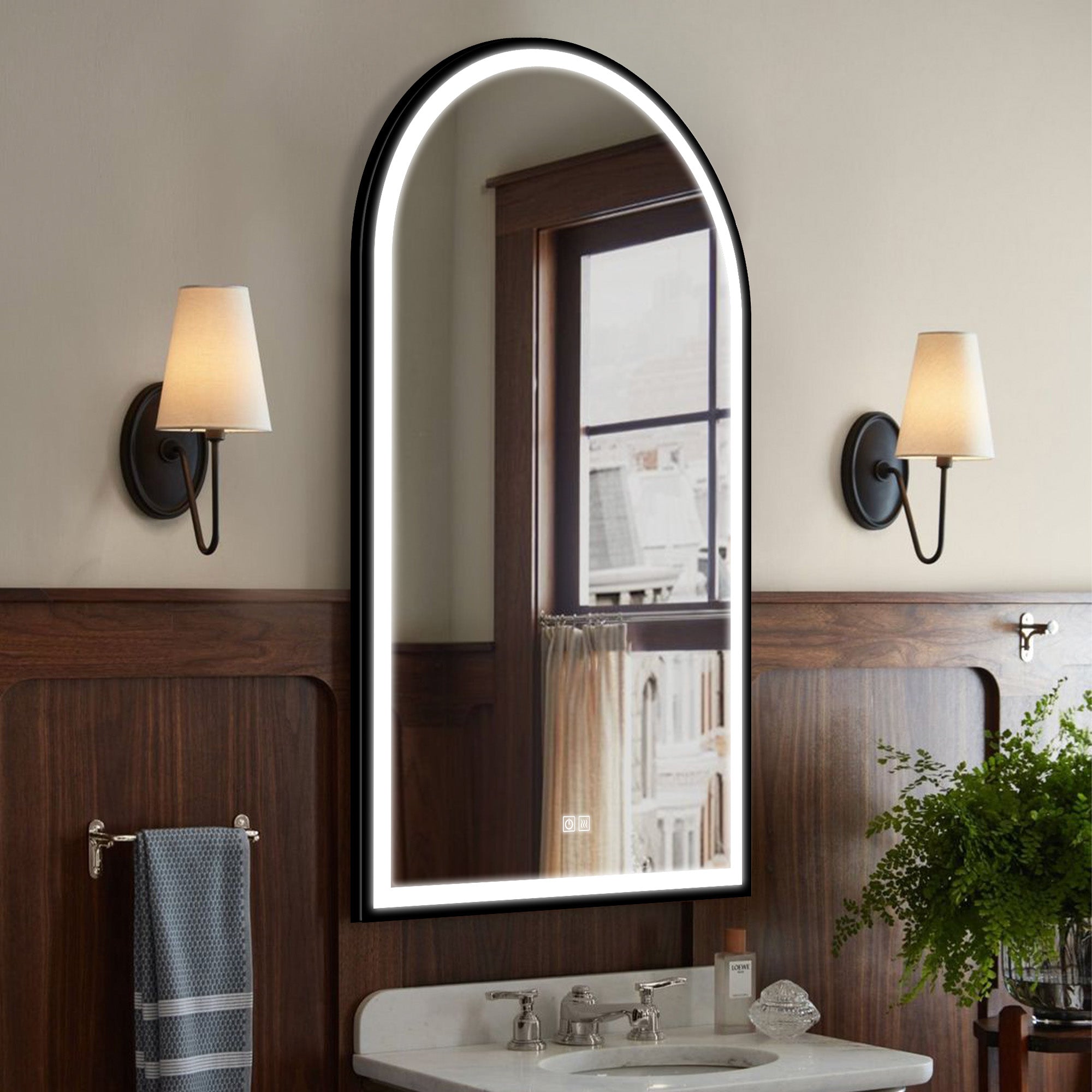 Pallas Arched Customize LED Mirror with Frame