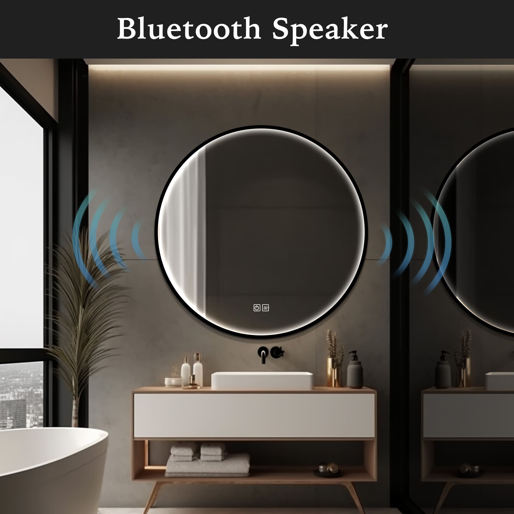 Bluetooth shower clearance mirror radio